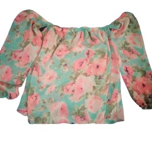 Style Rock Sheer Rose Top